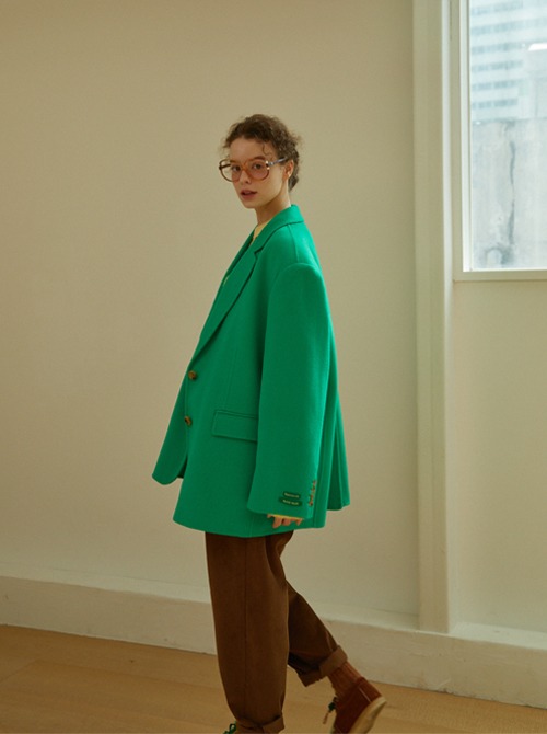 [handmade] Overfit Wool Jacket (Green)
